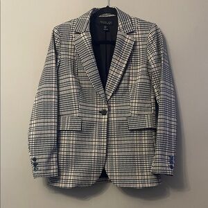Rachel Zoe Classic Checkered Blazer